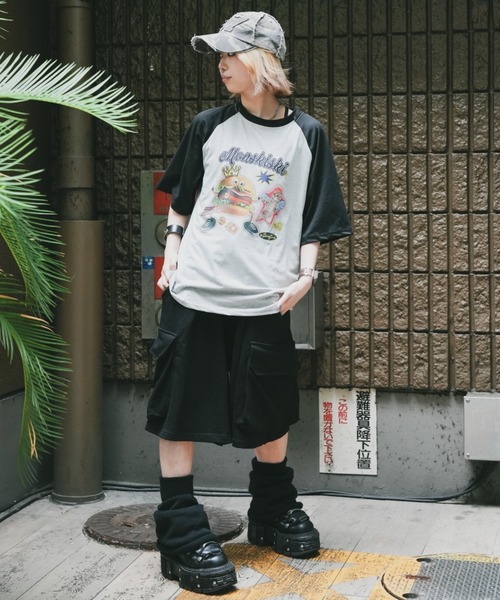 ARCHIVIO ネイビー ロゴTシャツ グラフィック アソートプリント ロゴ スペース ギャラクシー