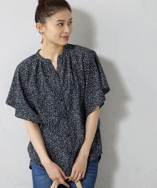 FOUND GOOD(ファウンドグッド)の「接触冷感・UV. 速乾・お手入れ簡単コタットスキッパーシャツ(シャツ/ブラウス・レディース・ブラック/ホワイト系5/ブラウン系5/グレー系/ブルー系/ブルー系1/グレー系1/ピンク系・L/M/S)」の4枚目の写真