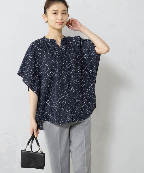 FOUND GOOD(ファウンドグッド)の「接触冷感・UV. 速乾・お手入れ簡単コタットスキッパーシャツ(シャツ/ブラウス・レディース・ブラック/ホワイト系5/ブラウン系5/グレー系/ブルー系/ブルー系1/グレー系1/ピンク系・L/M/S)」の7枚目の写真