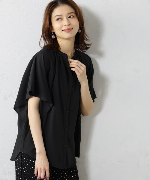 FOUND GOOD(ファウンドグッド)の「接触冷感・UV. 速乾・お手入れ簡単コタットスキッパーシャツ(シャツ/ブラウス・レディース・ブラック/ホワイト系5/ブラウン系5/グレー系/ブルー系/ブルー系1/グレー系1/ピンク系・L/M/S)」の13枚目の写真