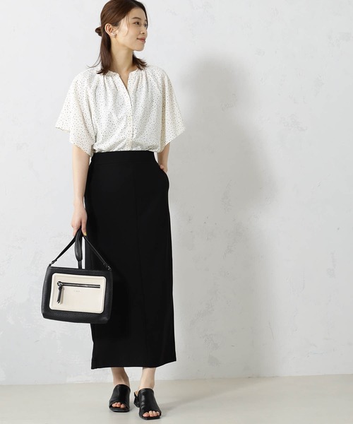 FOUND GOOD(ファウンドグッド)の「接触冷感・UV. 速乾・お手入れ簡単コタットスキッパーシャツ(シャツ/ブラウス・レディース・ブラック/ホワイト系5/ブラウン系5/グレー系/ブルー系/ブルー系1/グレー系1/ピンク系・L/M/S)」の17枚目の写真