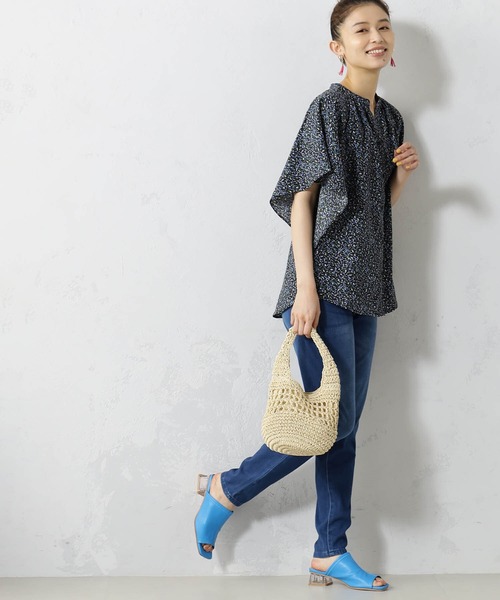 FOUND GOOD(ファウンドグッド)の「接触冷感・UV. 速乾・お手入れ簡単コタットスキッパーシャツ(シャツ/ブラウス・レディース・ブラック/ホワイト系5/ブラウン系5/グレー系/ブルー系/ブルー系1/グレー系1/ピンク系・L/M/S)」の21枚目の写真