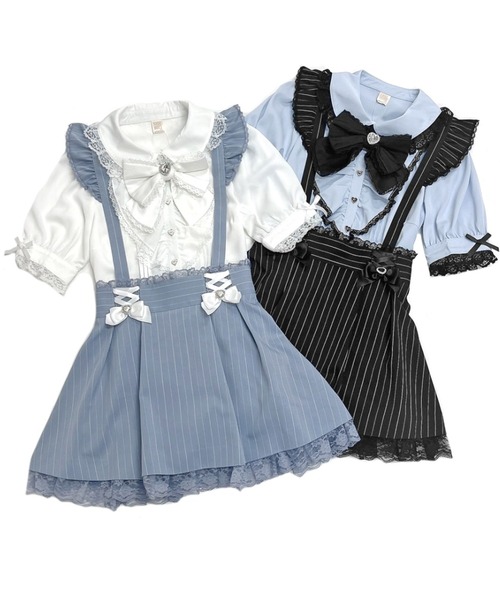 Secret Honey（シークレットハニー）の「ウエストレースアップスカパン（その他パンツ・レディース・ブラック/ピンク/グレー・MEDIUM）」の4枚目の写真