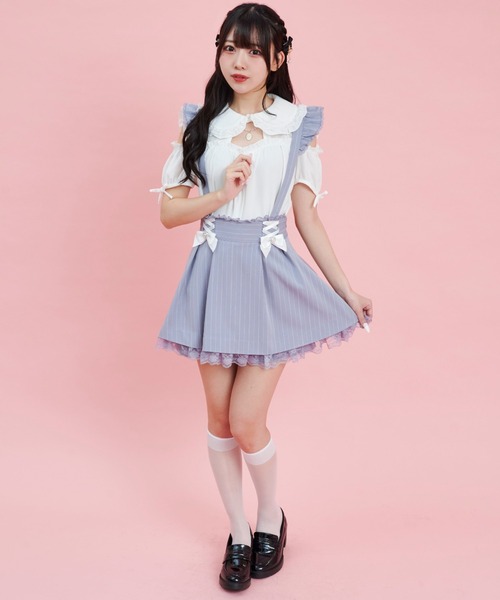 Secret Honey（シークレットハニー）の「ウエストレースアップスカパン（その他パンツ・レディース・ブラック/ピンク/グレー・MEDIUM）」の13枚目の写真