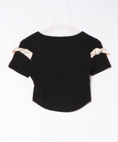 Jasmine Grandiflorum(ジャスミングランディフローラム)の「【Jasmine】フリルクロップド丈半袖Tシャツ (SS)(Tシャツ/カットソー・レディース・ブラック/ベージュ/ホワイト・FREE)」の4枚目の写真