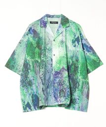 ビッグシルエット総柄開襟アロハシャツ