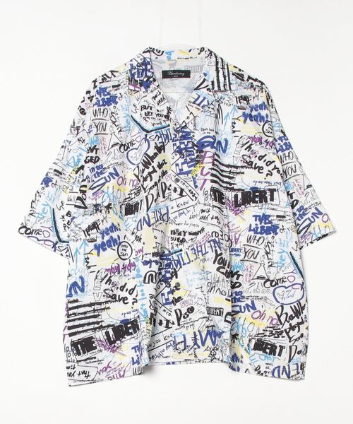 unrelaxing（アンリラクシング）の「ビッグシルエット総柄開襟アロハシャツ（シャツ/ブラウス・メンズ・ホワイト×ライム/Q/R/ブラック系その他3/ライトグレー系2/グレー系4/ベージュ系8/オリーブ系7/ライトグリーン系8/ブルー系1/パープル系4/ピンク系4/ホワイト×グレー/ミント/ラベンダー/ピンク/ベージュ系5/グリーン系6/ピンク系3/ライトグレー系4/その他3/ベージュ系7/カーキ系1/グリーン系7/ブラック系1/ブルー系5/グレー系6/ベージュ系9/パープル系1/イエロー系3/その他22/ローズ系3/ブラック系3/ホワイト系2/ブラウン系1/アイボリー系3/ブルー系6/パープル系3/その他25/ホワイト系1/ブラック系9/パープル系5/パープル系6/ブラック系7/ブラック系8/ブルー系7/ブルー系8/ホワイト系3/ブルー系2/ブラック系2/グリーン系3/ベージュ系3/グリーン系1/グリーン系8/ブラック系5/カーキ系8/ライトグリーン系5/その他26/M/ライラック系/ブラック系4/パープル系9/イエロー系4/その他21/B/ホワイト系7/オリーブ系8/ふじ色系4/パープル系8/A/グリーン系9/パープル系2/パープル系7/カーキ系/ふじ色系2/ふじ色系3/その他1/ホワイト系4/ベージュ系2/アイボリー系1/ダークグリーン系5/カーキ系5/グリーン系/パープル系その他/パープル系その他2/ライラック系4/カラフル/ホワイト系5/ライトグレー系3/ベージュ系1/アイボリー系/オリーブ系5/ネイビー系9/ブルー系4/ブラック系6/オリーブ系/ネイビー系5/ネイビー系6/ライラック系3/その他27/レッド系5/ダークアッシュ/Y/レッド/Z/ブラック系その他6/カーキ系3/ホワイト系8/クリアグリーン/その他28/ピンク系1/O/クリアブルー/その他16/C/ブラック系/パープル系その他3/その他23/その他31/ブラック系その他4/ネイビー系4/グリーン系2/ブラック系その他/その他14/その他15/その他10/レオパード/ブルーグラス/ホワイト×ブルー/グレー系1/ライトカーキ/D/ピンク系5/その他2/レッド系3/アイボリー/G・FREE）」の2枚目の写真