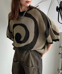 【ユニセックス】うずまき柄シアーニット【ZOZOTOWN限定アイテム】