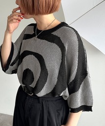 【ユニセックス】うずまき柄シアーニット【ZOZOTOWN限定アイテム】