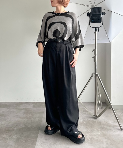 apres jour mignon(アプレジュールミニョン)の「【ユニセックス】うずまき柄シアーニット【ZOZOTOWN限定アイテム】(ニット/セーター・レディース・ベージュ/グレー・フリー/X-LARGE)」の14枚目の写真