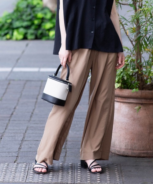 HusHusH（ハッシュアッシュ）の「HusHusH ハッシュアッシュ イージーワイドパンツ（その他パンツ・レディース・キャメル/ブラック・M/L）」の15枚目の写真