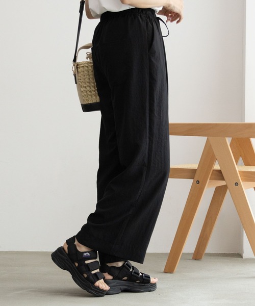 HusHusH（ハッシュアッシュ）の「HusHusH ハッシュアッシュ イージーワイドパンツ（その他パンツ・レディース・キャメル/ブラック・M/L）」の14枚目の写真