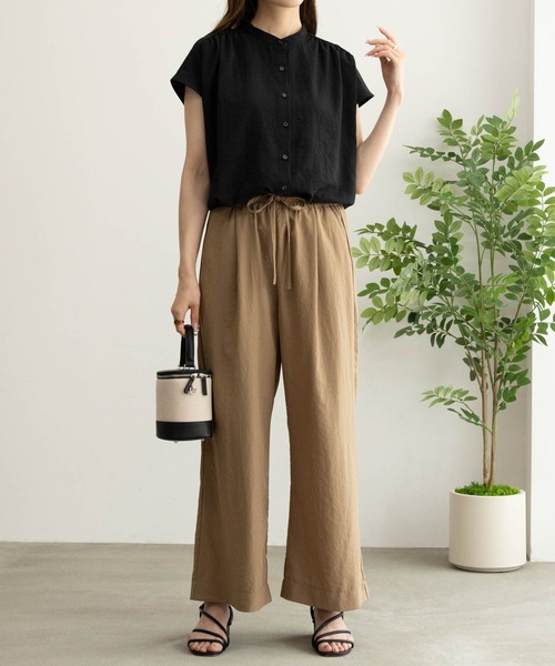 HusHusH（ハッシュアッシュ）の「HusHusH ハッシュアッシュ イージーワイドパンツ（その他パンツ・レディース・キャメル/ブラック・M/L）」の16枚目の写真