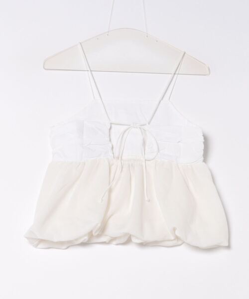 flower（フラワー）の「バルーンギャザービスチェ（キャミソール・レディース・ホワイト/ブラック・FREE）」の19枚目の写真