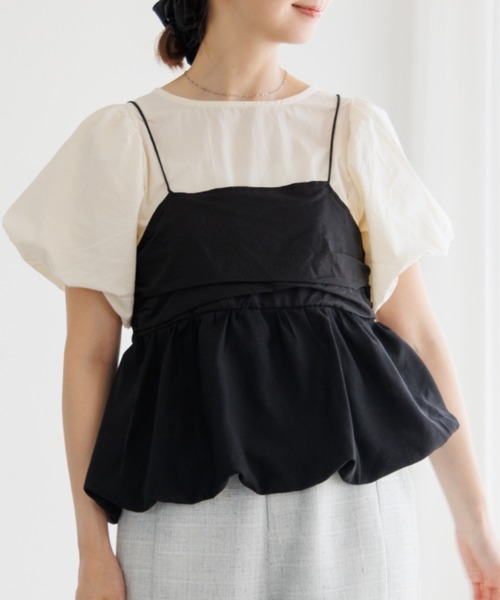【セール】バルーンギャザービスチェ（キャミソール）｜flower（フラワー）