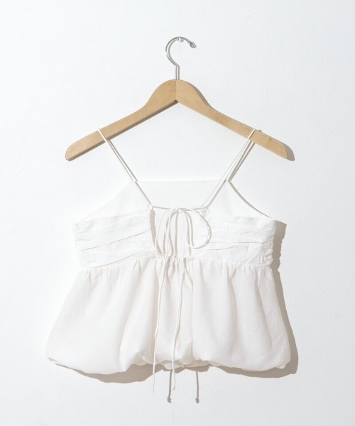 flower（フラワー）の「バルーンギャザービスチェ（キャミソール・レディース・ホワイト/ブラック・FREE）」の4枚目の写真