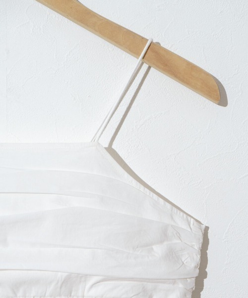 flower（フラワー）の「バルーンギャザービスチェ（キャミソール・レディース・ホワイト/ブラック・FREE）」の7枚目の写真