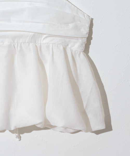 flower（フラワー）の「バルーンギャザービスチェ（キャミソール・レディース・ホワイト/ブラック・FREE）」の8枚目の写真