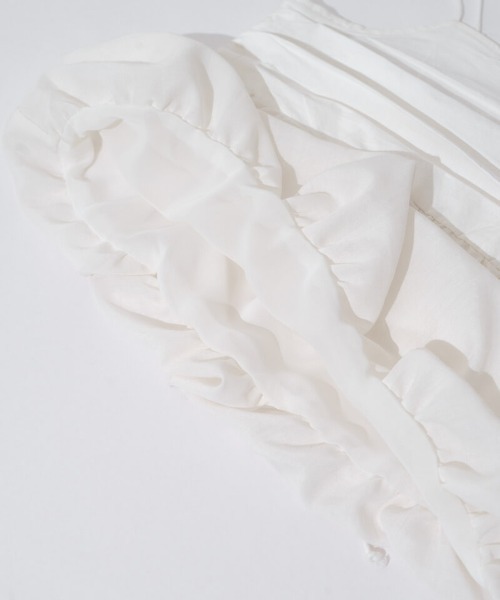 flower（フラワー）の「バルーンギャザービスチェ（キャミソール・レディース・ホワイト/ブラック・FREE）」の10枚目の写真