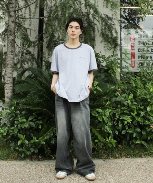 CAMPHOR WOOD(カンファーウッド)の「single stitch official logo ringer tee / シングルステッチリンガーTシャツ(Tシャツ/カットソー・メンズ・オートミール/杢グレー・MEDIUM/LARGE)」の9枚目の写真