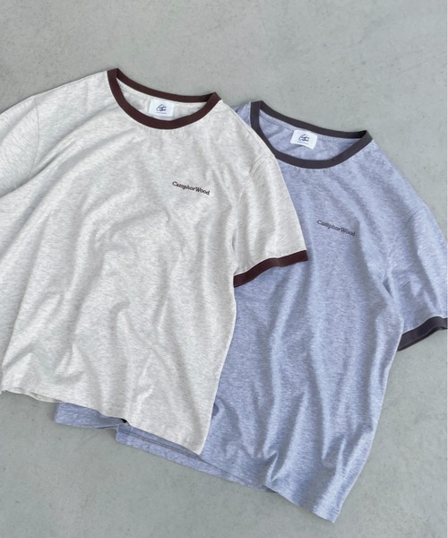 CAMPHOR WOOD(カンファーウッド)の「single stitch official logo ringer tee / シングルステッチリンガーTシャツ(Tシャツ/カットソー・メンズ・オートミール/杢グレー・MEDIUM/LARGE)」の18枚目の写真