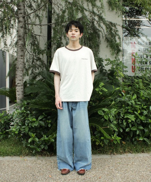 CAMPHOR WOOD(カンファーウッド)の「single stitch official logo ringer tee / シングルステッチリンガーTシャツ(Tシャツ/カットソー・メンズ・オートミール/杢グレー・MEDIUM/LARGE)」の4枚目の写真