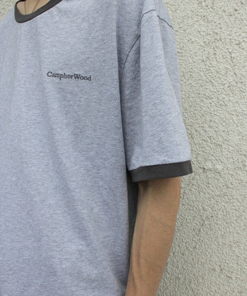 CAMPHOR WOOD(カンファーウッド)の「single stitch official logo ringer tee / シングルステッチリンガーTシャツ(Tシャツ/カットソー・メンズ・オートミール/杢グレー・MEDIUM/LARGE)」の14枚目の写真