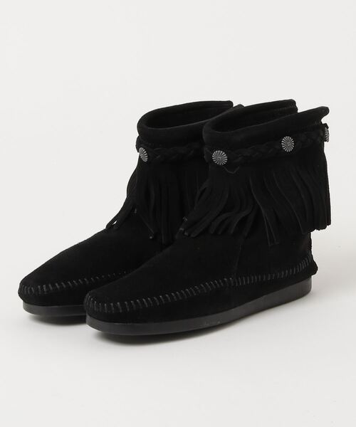 Minnetonka(ミネトンカ)の「【MINNETONKA】ハイ トップ バック ジッパー ブーツ HI TOP BACK ZIP BOOTS(ブーツ・レディース・ブラック/ライトブラウン/ダークブラウン/ブラウン/グレー・US5/US5.5/US6)」の2枚目の写真
