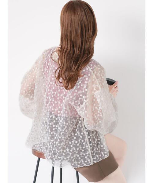 ehka sopo（エヘカソポ）の「クルーネックレースブラウス（シャツ/ブラウス・レディース・ブラック/グリーン/キナリ/キャメル/ピンク・F）」の17枚目の写真