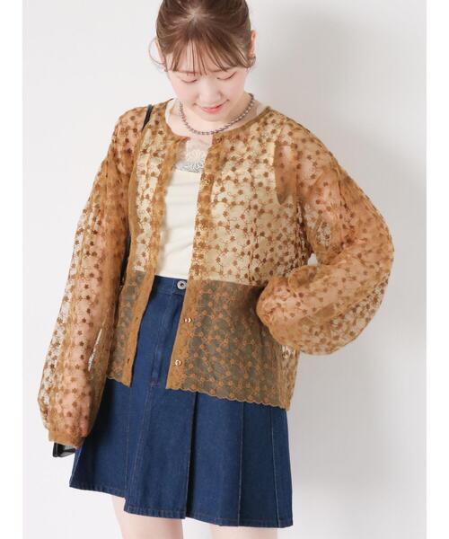 ehka sopo（エヘカソポ）の「クルーネックレースブラウス（シャツ/ブラウス・レディース・ブラック/グリーン/キナリ/キャメル/ピンク・F）」の12枚目の写真