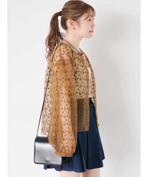 ehka sopo（エヘカソポ）の「クルーネックレースブラウス（シャツ/ブラウス・レディース・ブラック/グリーン/キナリ/キャメル/ピンク・F）」の11枚目の写真