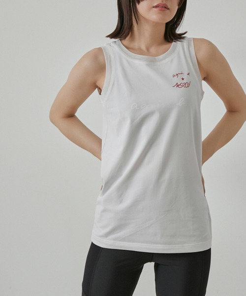 agnes b.（アニエスベー）の「【agnes b.×NERGY】UV＆吸水速乾 ファンクションタンクトップ（タンクトップ・レディース・ブラック/ブルー/ホワイト・FREE）」の9枚目の写真