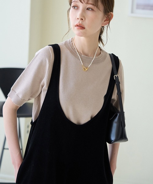 ROPE' PICNIC（ロペピクニック）の「綿シルクニットプルオーバー（ニット/セーター・レディース・オフホワイト/ブルー/ブラック/グレー系その他・38）」の3枚目の写真