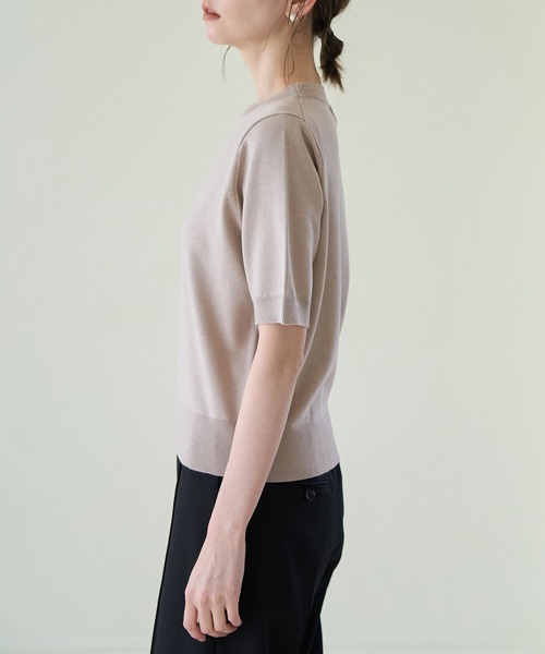 ROPE' PICNIC（ロペピクニック）の「綿シルクニットプルオーバー（ニット/セーター・レディース・オフホワイト/ブルー/ブラック/グレー系その他・38）」の18枚目の写真