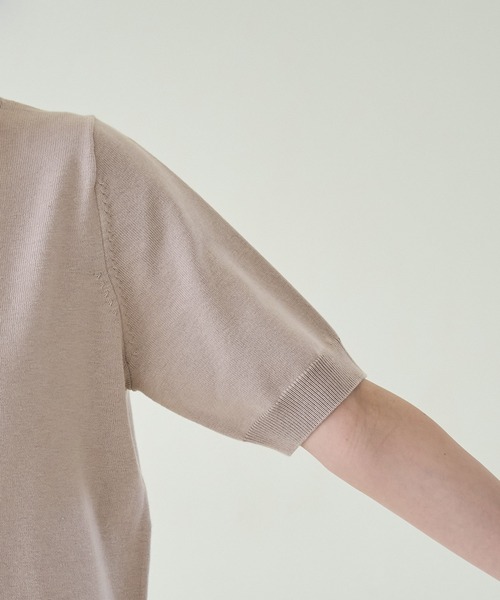 ROPE' PICNIC（ロペピクニック）の「綿シルクニットプルオーバー（ニット/セーター・レディース・オフホワイト/ブルー/ブラック/グレー系その他・38）」の9枚目の写真