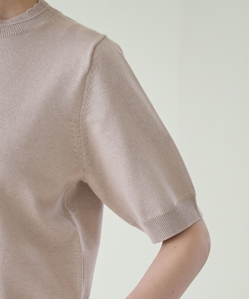 ROPE' PICNIC（ロペピクニック）の「綿シルクニットプルオーバー（ニット/セーター・レディース・オフホワイト/ブルー/ブラック/グレー系その他・38）」の10枚目の写真