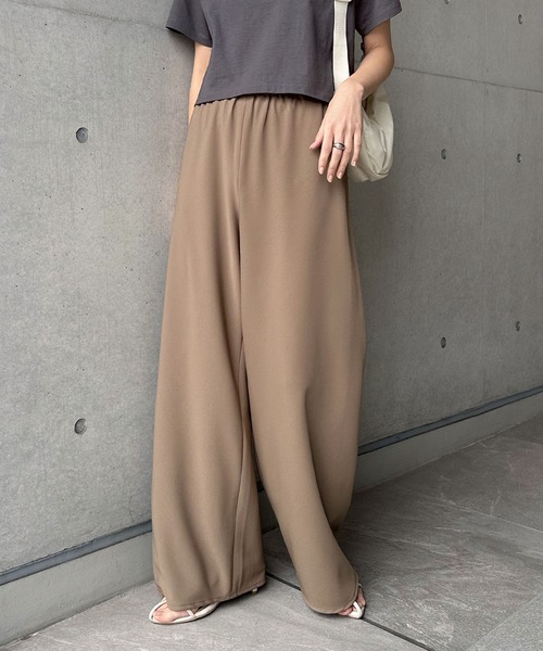 美品 イウエンマトフ 2万円 2024SS イージーパンツ ワイドパンツ 441 楽天市場】エンボス加工 ワイドパンツ レディース ボトムス