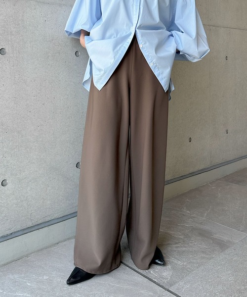 evernavy(エバーネイビー)の「イージーワイドパンツ(その他パンツ・レディース・ブラウン/ネイビー/ライトブラウン/グレー・L/M/S)」の11枚目の写真