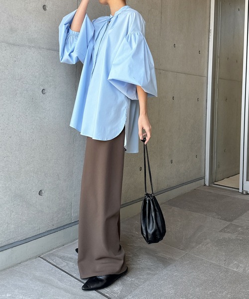 evernavy(エバーネイビー)の「イージーワイドパンツ(その他パンツ・レディース・ブラウン/ネイビー/ライトブラウン/グレー・L/M/S)」の14枚目の写真