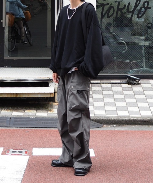 Neucon/ニューコン】ダブルポケットパラシュートカーゴパンツ