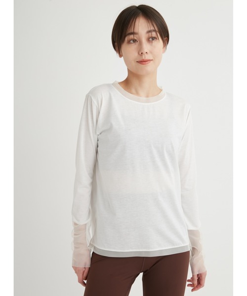 エミ チュールレイヤードトップス emmi emmi（エミ）の「チュールレイヤードトップス（Tシャツ