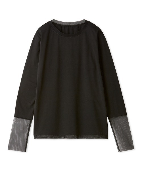 エミ チュールレイヤードトップス emmi emmi（エミ）の「チュールレイヤードトップス（Tシャツ