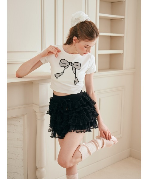 新品未使用 Darich ドットリボンTシャツ ホワイト セール】ドットリボンTシャツ（Tシャツ/カットソー）｜Darich