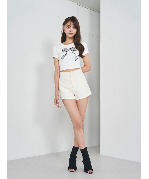 新品未使用 Darich ドットリボンTシャツ ホワイト ドットリボンTシャツ（Tシャツ/カットソー）｜Darich