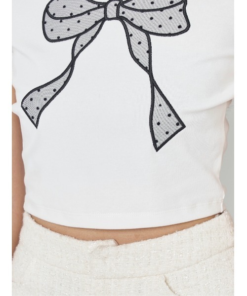 新品未使用 Darich ドットリボンTシャツ ホワイト ドットリボンTシャツ（Tシャツ/カットソー）｜Darich