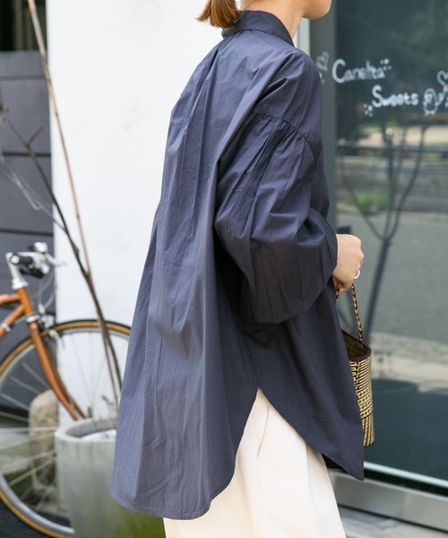 FORK&SPOON(フォークアンドスプーン)の「FORK&SPOON ハイカウントコットンボリュームスリーブシャツ(シャツ/ブラウス・レディース・オフホワイト/チャコールグレー・1)」の12枚目の写真