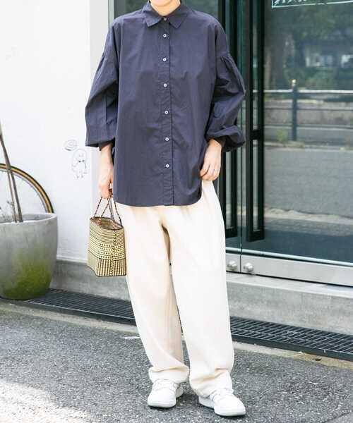 FORK&SPOON(フォークアンドスプーン)の「FORK&SPOON ハイカウントコットンボリュームスリーブシャツ(シャツ/ブラウス・レディース・オフホワイト/チャコールグレー・1)」の13枚目の写真