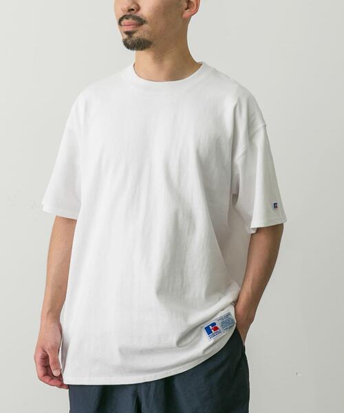 Russell Athletic(ラッセルアスレティック)の「『別注』RUSSELL ATHLETIC×DOORS USA Cotton Basic Tee(Tシャツ/カットソー・メンズ・グレー/ブラック/ホワイト・MEDIUM/LARGE)」の4枚目の写真