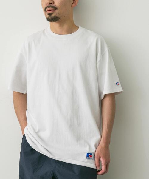 Russell Athletic(ラッセルアスレティック)の「『別注』RUSSELL ATHLETIC×DOORS USA Cotton Basic Tee(Tシャツ/カットソー・メンズ・グレー/ブラック/ホワイト・MEDIUM/LARGE)」の5枚目の写真