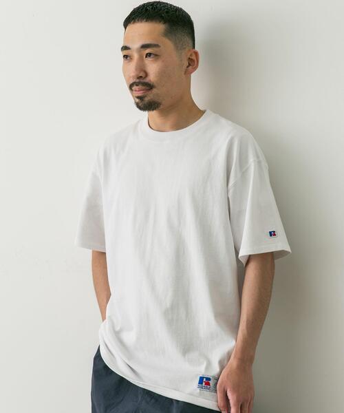 Russell Athletic(ラッセルアスレティック)の「『別注』RUSSELL ATHLETIC×DOORS USA Cotton Basic Tee(Tシャツ/カットソー・メンズ・グレー/ブラック/ホワイト・MEDIUM/LARGE)」の6枚目の写真